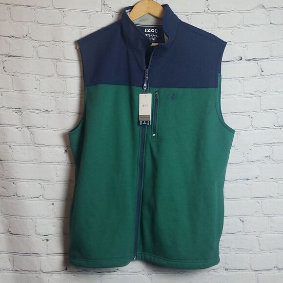 NWT IZOD Advantage Green Vest Jacket - Picture 1 of 9